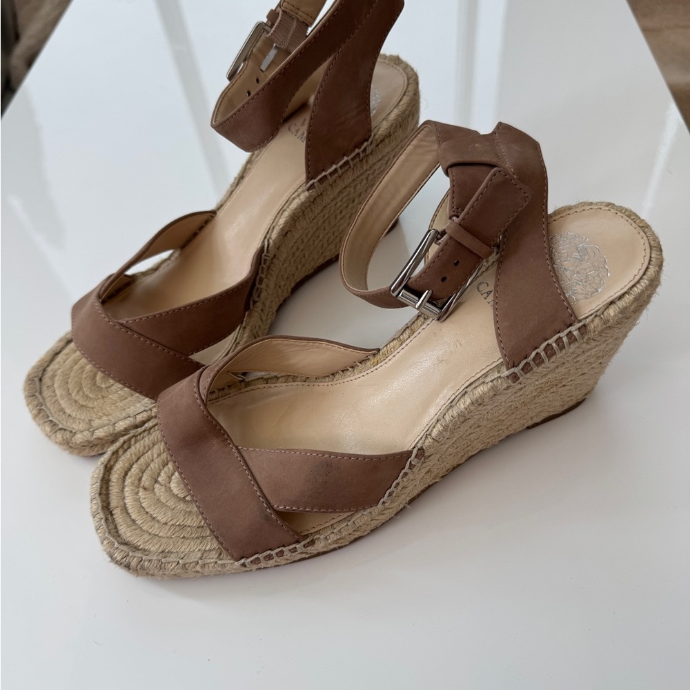 Vince Camuto Tan Espadrille Wedge Sandals - Picture 3 of 4